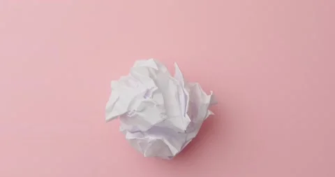 A crumpled piece of paper Stock Footage 146481401