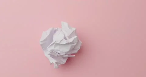A crumpled piece of paper Stock Footage 146481419