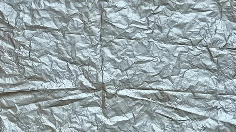 Crumpled Plastic Bag Texture, Gray Creased Plastic Sheet, Abstract Shapes for Stock-Fotos