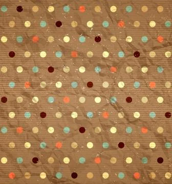 Crumpled polka dot pattern Illustrazione stock