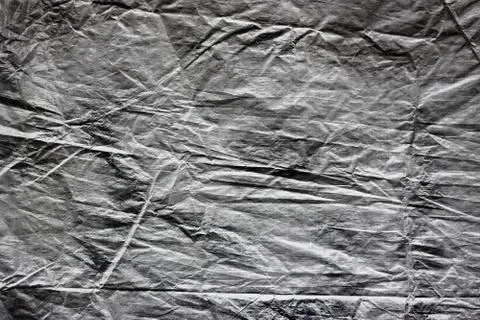Crumpled polyethylene texture Stock Photos
