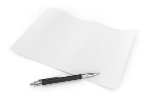 Crumpled Sheet and Pen Stock Illustration