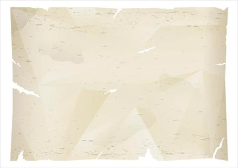 Crumpled sheet of old paper Stock Illustration