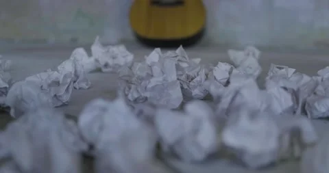 Crumpled white paper close up Stock Footage 145139519