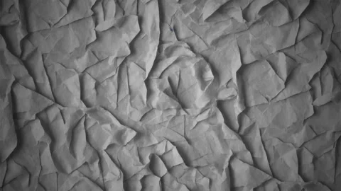 Crumpled white paper texture background, with subtle light, and shadow motion Video stock 341603743