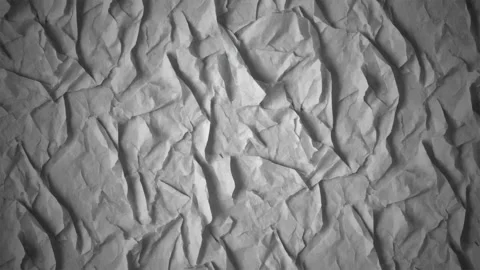 Crumpled white paper texture background, with dynamic light, and shadow Video stock 341603747