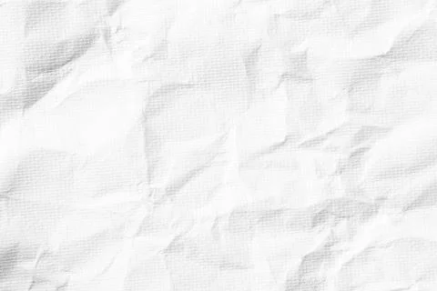 Crumpled white paper texture background. Stock Photos