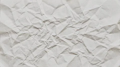 Crumpled White Paper Texture Background. Foto stock