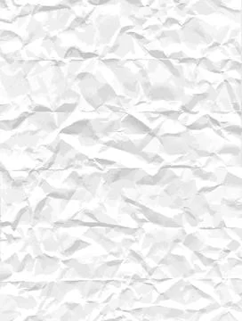 Crumpled white paper texture Illustrazione stock