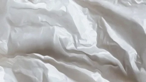 Crumpled White Paper Texture Seamless Loop Background. Crumpled Paper. 库存影片 336540799