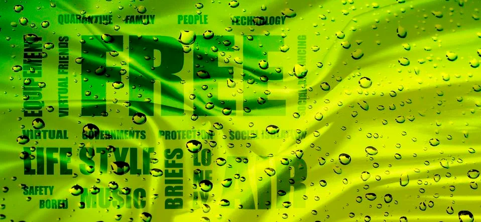 Crumpled yellow background with words Stock Illustration