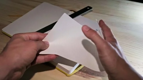 Crumpling up a page Stock Footage 322188734