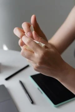 Crumpling Paper After Making a Mistake Foto stock