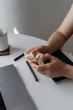 Crumpling Paper After Making a Mistake Stock Photos