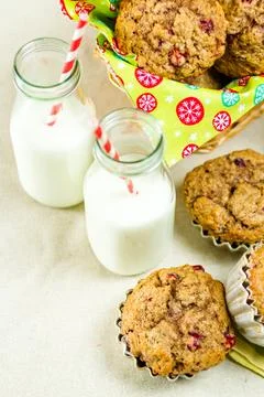 Crunberry muffin Stock Photos
