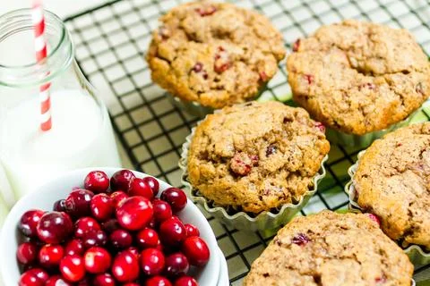 Crunberry muffin Stock Photos