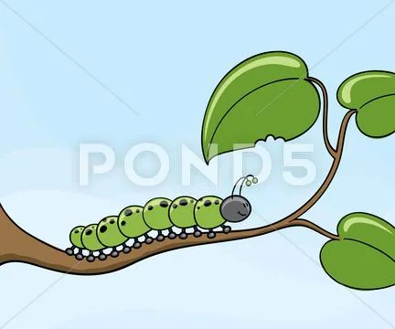 Crunch the caterpillar Stock Illustration