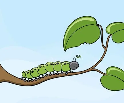 Crunch the caterpillar Stock Illustration