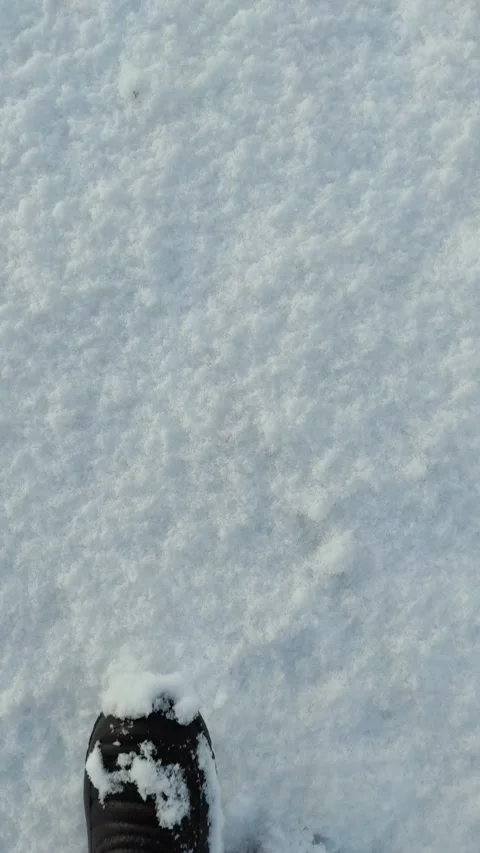 The crunch of snow underfoot Stock Footage 296698151