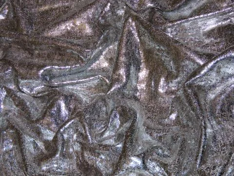Crunched silver textile 스톡 사진