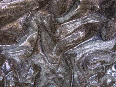 Crunched silver textile Foto stock