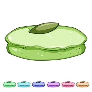 Crunchy biscuit cookie cartoon vector graphic Stock Illustration