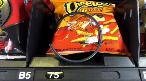 Crunchy Cheetos purchased from vending machine Stock Footage