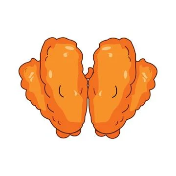 Crunchy Crispy Fried Chicken Fast Junk Food Vector Illustration 스톡 일러스트