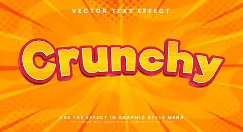 Crunchy editable text effect Template Stock Illustration