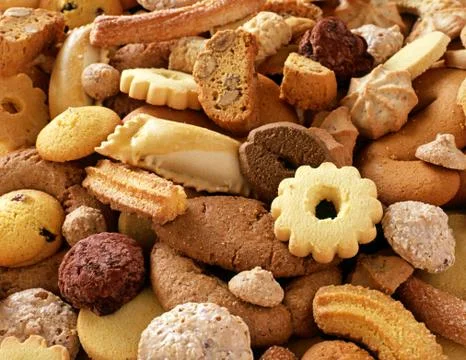 Crunchy fresh biscuits Stock Photos