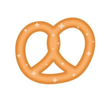 Crunchy pretzel design Stock Illustration