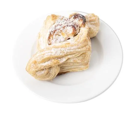 Crunchy puff with apple. Stock Photos
