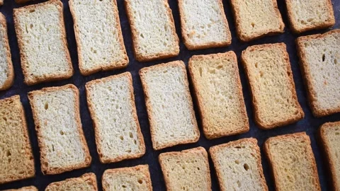 Crunchy wheat rusk Stock Footage 152504914