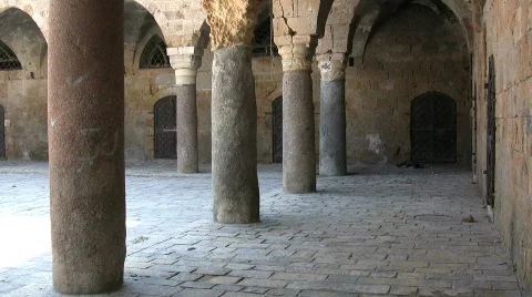 Crusader fortress at Acre Stock Footage