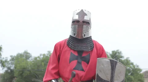 Crusader in light armor Stock-Footage 32899934