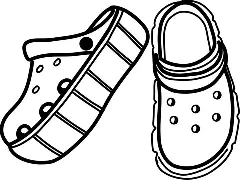 Crush clog. Outline doodle vector illustration Stock Illustration