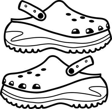 Crush clog. Outline doodle vector illustration Stock Illustration