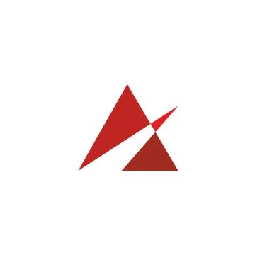 Crush red triangle Stock Illustration