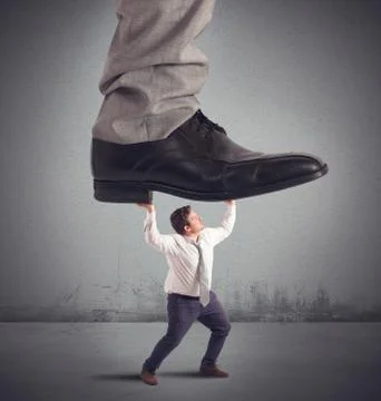 Crushed by boss Stock Illustration