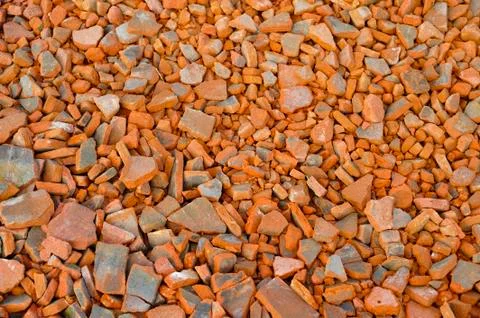 Crushed bricks Stock Photos