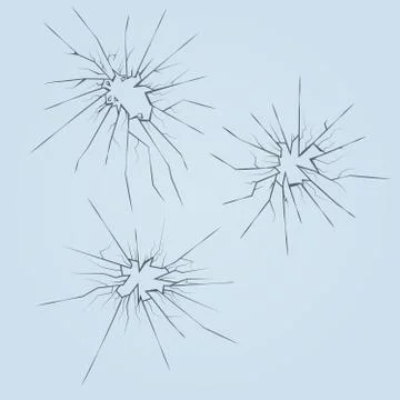 Crushed broken glass vector set イラスト素材
