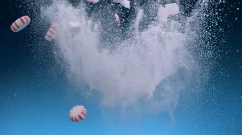 Crushed candy explosion, Slow Motion Stock Footage 11057341