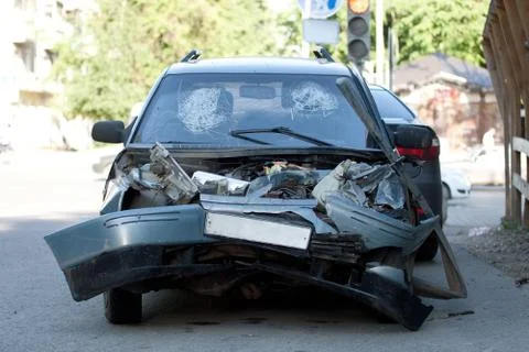 Crushed Car Stock Photos