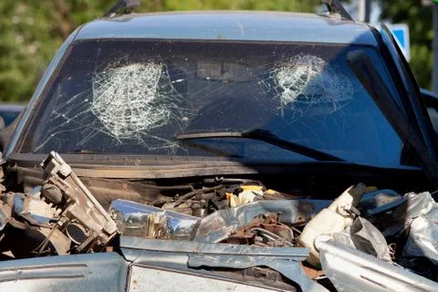 Crushed Car Stock Photos