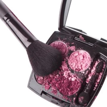 Crushed compact eyeshadows Stock Photos