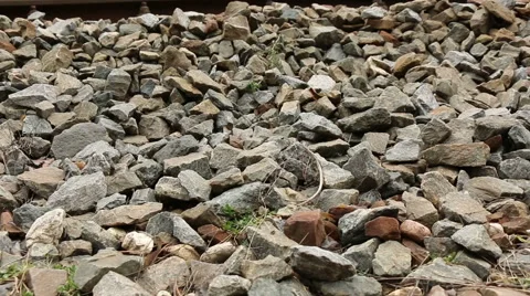 Crushed dolomite stone slider dolly motion Stock Footage 48898196