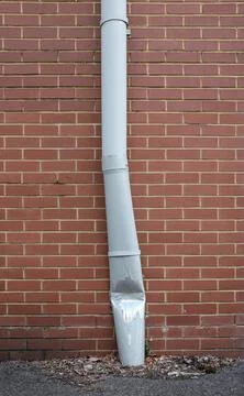 Crushed Drain Pipe Foto stock