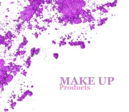 Crushed eye shadow isolated on white Stock Photos