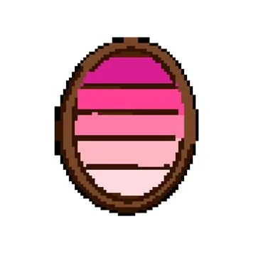 Crushed eyeshadow face pixel art vector illustration Stock Illustration