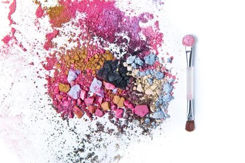 Crushed eyeshadow Stock Photos